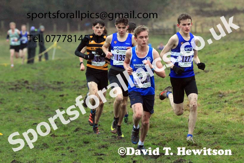 Mens under-17s 2022 North Eastern Harrier League, Thornley Farm, Peterlee, County Durham. Photo: David T. Hewitson/Sports for All Pics